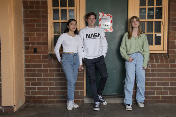 Year 12 students Tara Thai, James Baldock and Flora Tucker say they are frustrated about COVID-19 disrupting their final term, but they still have hope it can be salvaged.