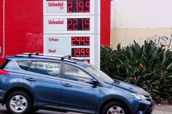 Petrol is over $2.20 a litre in parts of the country as the Ukraine conflict puts pressure on oil prices.