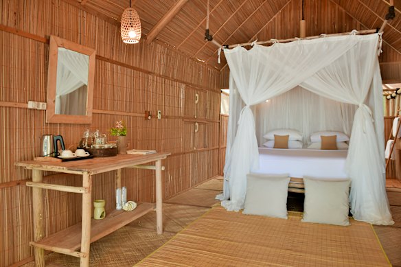 Simple but comfortable… a guestroom at the retreat. 