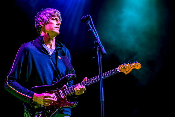 Stephen Malkmus of Pavement, playing at the Tent Pole Festival at Mount Duneed, Victoria.