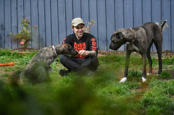 Marcus Schadendorff and his two dogs Duke and Sunny have enjoyed their space.