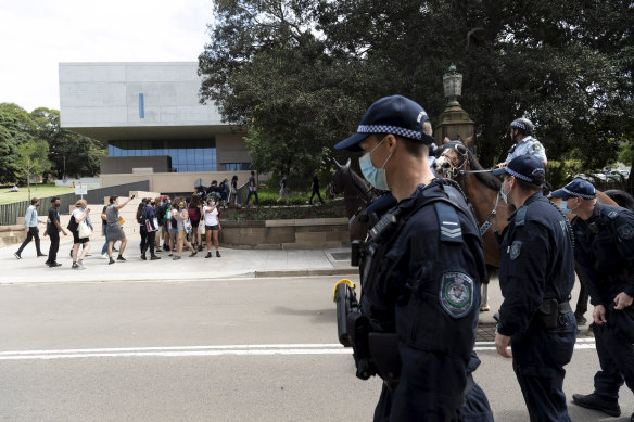 University of Sydney staff have questioned the heavy-handed police response to protests.