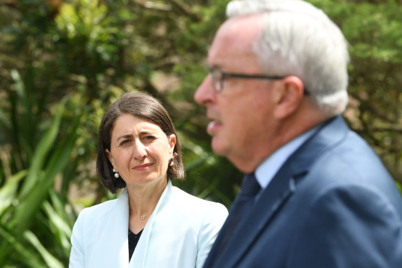 NSW Health Minister Brad Hazzard and Premier Gladys Berejiklian provide a coronavirus update this week. 