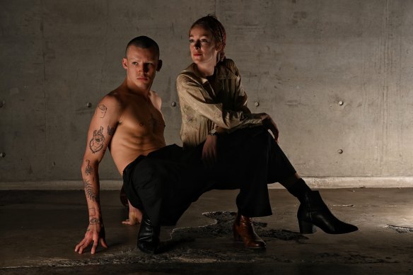 Choreographer Alice Topp and dancer Izaac Carroll who has joined her new company Project Animo.