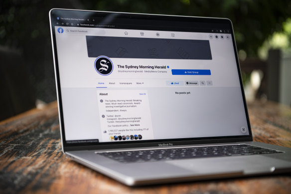 Facebook media pages such as The Sydney Morning Herald’s have been blocked from posting and news links can no longer be shared on the platform.