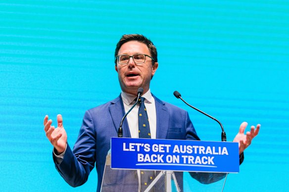 Nationals Leader David Littleproud at the Coalition campaign launch in April.