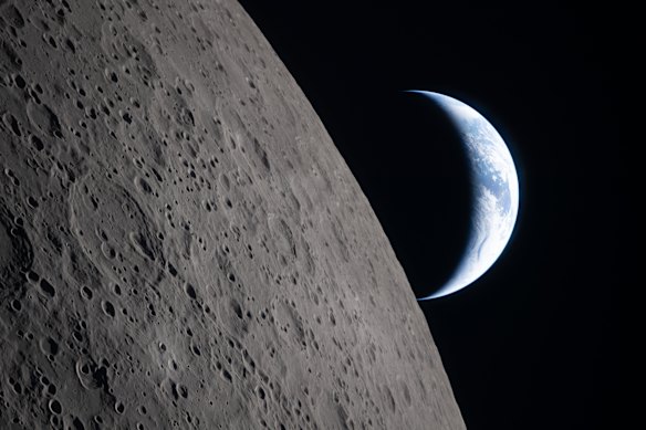 A new Earthrise, taken by the crew of Artemis II. Seeing the Earth from space changes the world view of astronauts forever.
