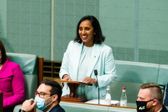 Labor MP Michelle Ananda-Rajah during her first speech. 
