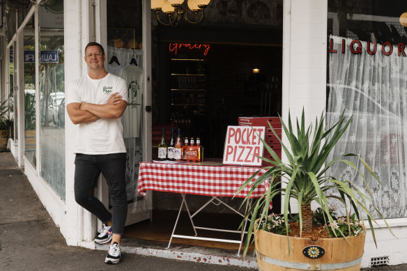 Pivoting back to takeaway: Dylan Eisenhut, owner of Pocket Pizza in Manly.