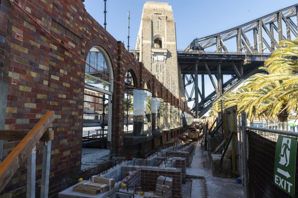 Heritage restoration works have been completed as construction forges ahead.