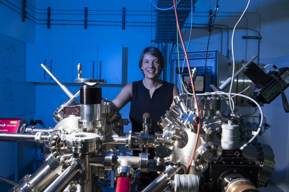 Professor Michelle Simmons at her lab in UNSW. “I live in a bubble.”