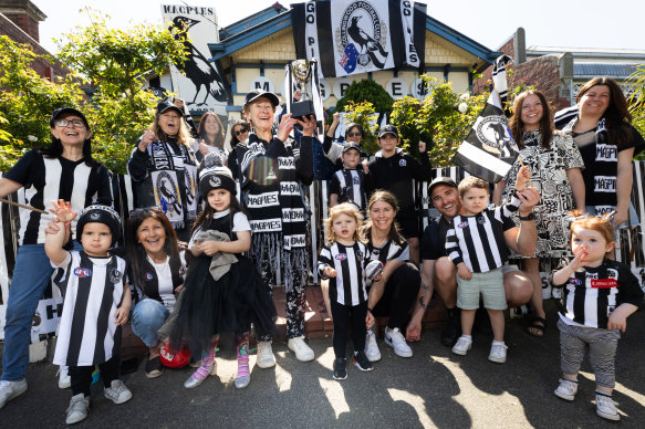 Gracie Ebejer, 88, with four generations of her devoted Collingwood family.