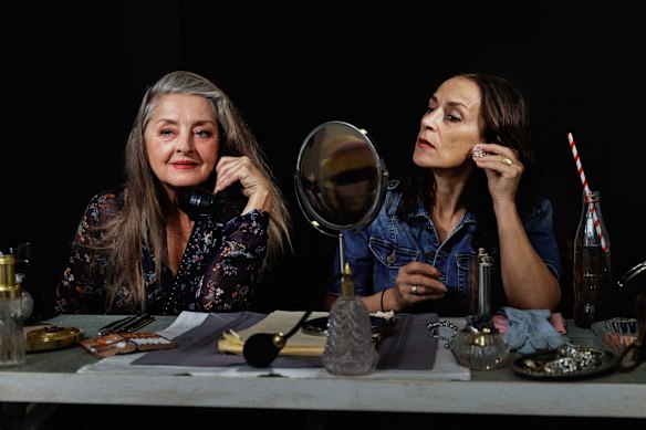 Jeanette Cronin and Lucia Mastrantone as Bette Davis and Joan Crawford.