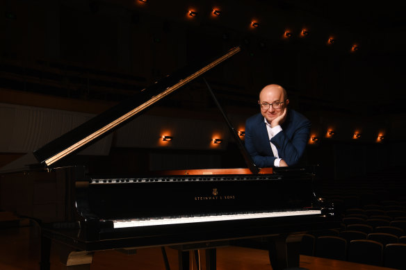 Alexander Gavrylyuk, seen here at City Recital Hall on Friday, has learnt to let the emotion in the music “lead the way” during performances. 