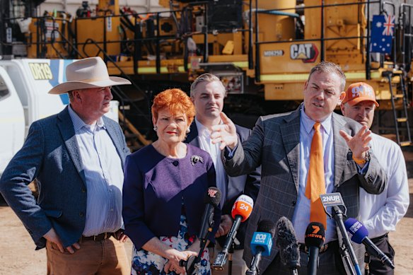 Barnaby Joyce joked that newly minted One Nation candidate Mike Newman’s acceptance speech was on the long side.