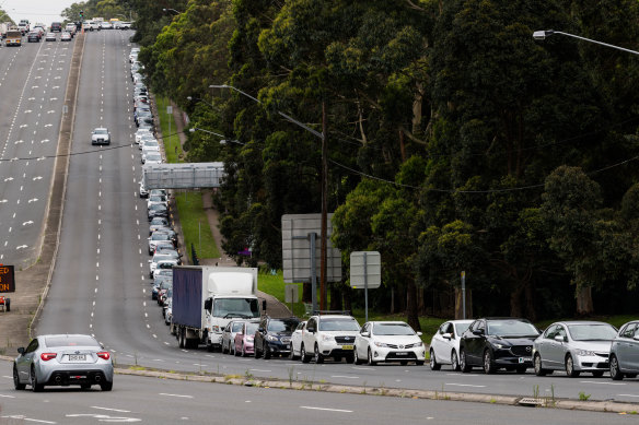 Long queues at COVID clinics means it can take hours before people get swabbed. 