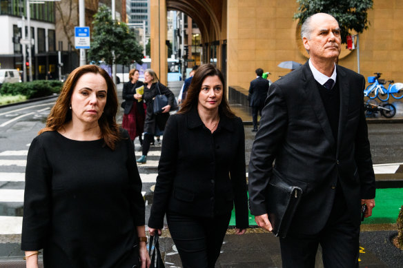 Super Retail Group has been accused of serious wrongdoing by its former top two lawyers, Rebecca Farrell (left) and Amelia Berczelly (centre).