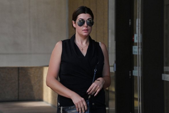 Nikola Anderson outside the Federal Court in Sydney on Thursday.
