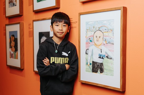 Hugo Hui also entered a portrait of his father. 