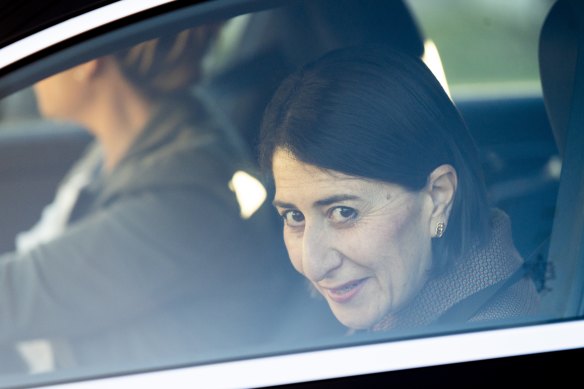 Gladys Berejiklian leaves for work the day after the ICAC found she engaged in serious corrupt conduct.
