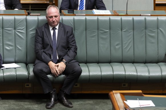 Barnaby Joyce during question time on Monday.