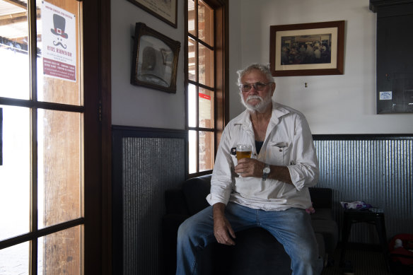 Local Sidney Kinsey at the Nevertire Hotel: 'This drought has just been hanging around too long.'