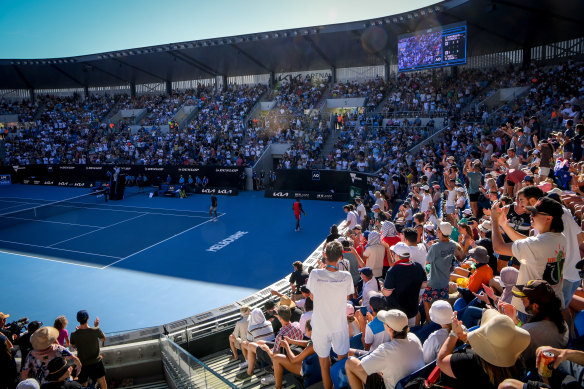 A parochial crowd lapped up the doubles action.
