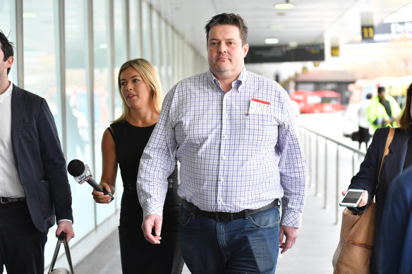 Will Fowles, pictured after a Canberra hotel incident in 2019.