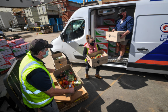 Preparation for food deliveries in Shepparton. 