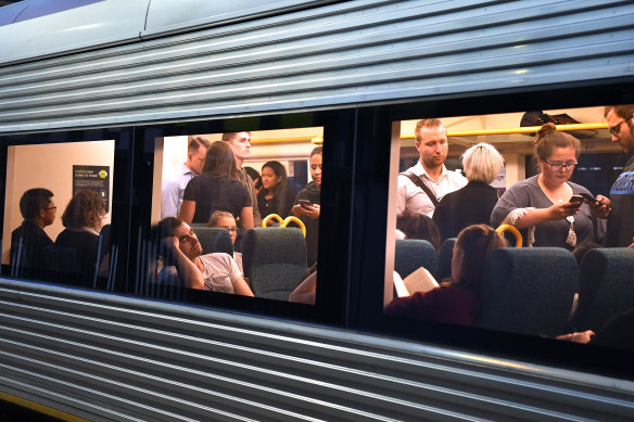 Commuters have to rely on infrequent and crowded V/Line trains