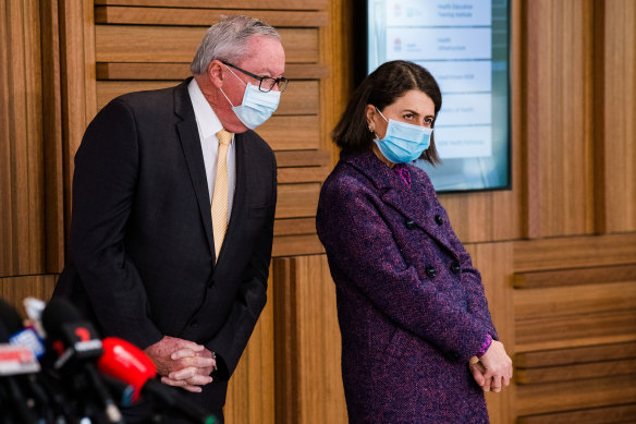 NSW Premier Gladys Berejiklian and Health Minister Brad Hazzard.