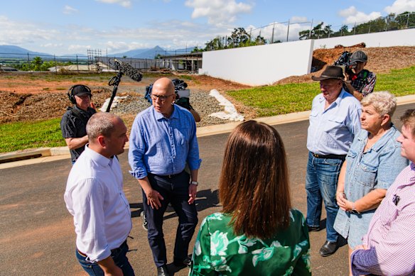 Opposition Leader Peter Dutton visited a housing development site in Cairns last week. 