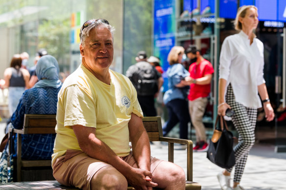 David Player, from Orange, was excited to see the “buzz” of people back in Sydney.