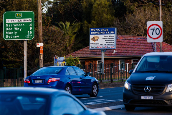 The driver killed in the crash had just left Mona Vale Bowling Club.