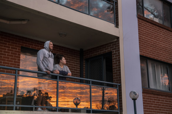 Construction worker Soale with wife Lili-Ane  Fekitoa at their Blacktown apartment.