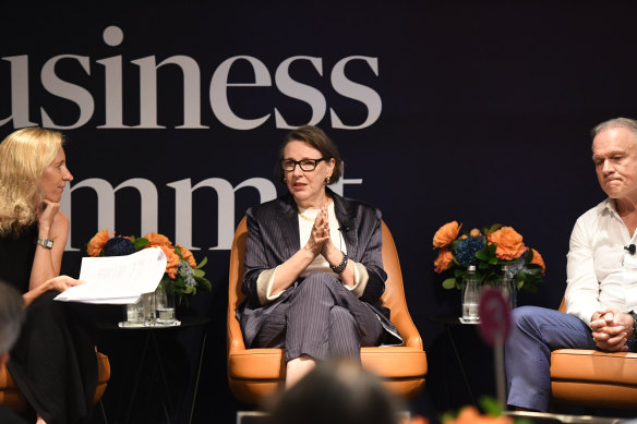 Lucinda Holdforth (centre) at the AFR Business Summit.