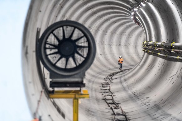 What lies beneath: A view from the construction of the Metrotunnel.