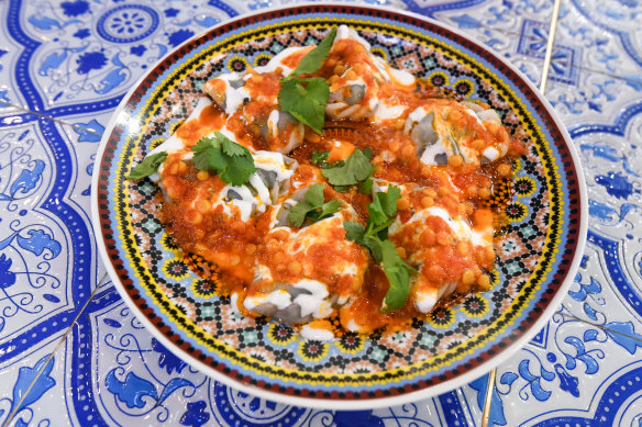 The garlic chive dumplings at Kabul Social.