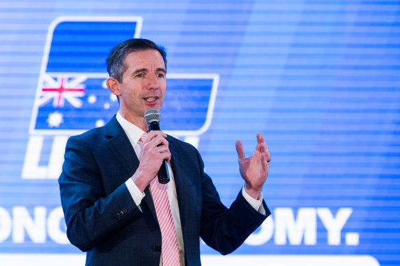 Liberal senator Simon Birmingham during this year’s election campaign.