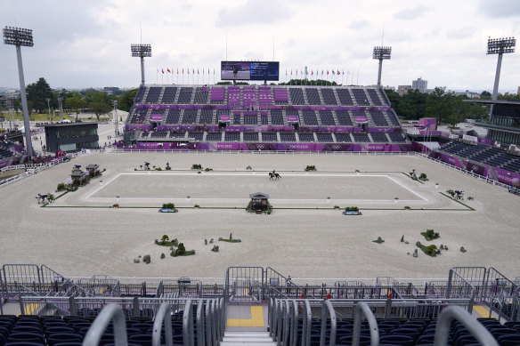 The dressage arena at Tokyo 2020 where all four Australian para-dressage athletes finished in the top 10 in their grade.