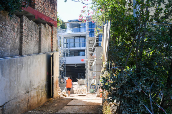 Most of the apartments in the Bellevue Hill complex have been sold off the plan.