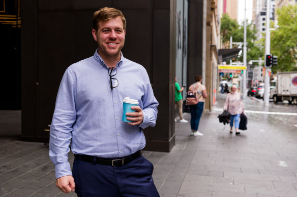 “Generally speaking, I think everyone’s pretty happy to be back,” says CBD office worker Matt Beattie.