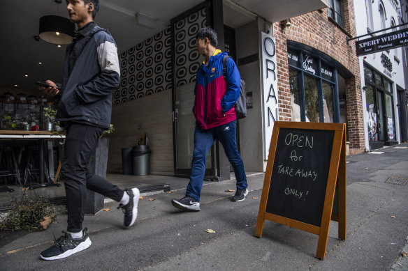 Takeaway coffee only from Melbourne cafes.