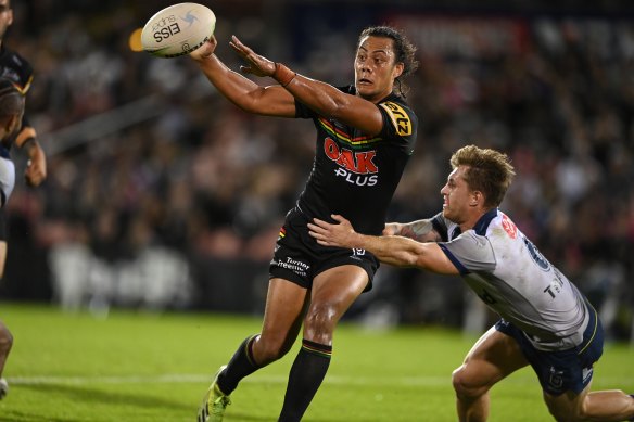 Cameron Munster, right, says Jarome Luai can’t expect everything his own way in the Origin arena.