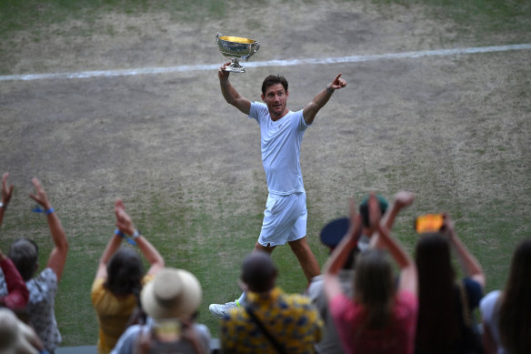 The win is Matthew Ebden’s second grand slam title. 