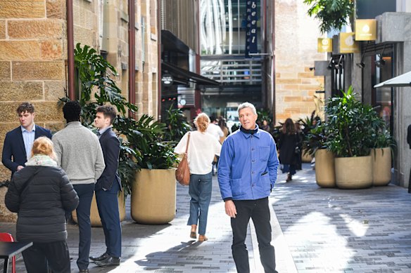 Sacha Coles, global design director of Aspect studios and laneway expert, in Loftus Lane.