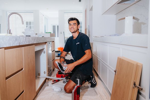 Plumber Maric Wichman, 27, left school and enrolled in a bachelor of security studies but dropped out after two weeks.