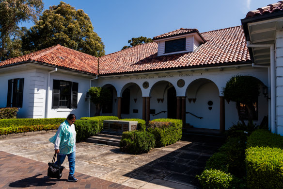 Ku-ring-gai Council Chambers, where Monday’s meeting and public forum were held. 