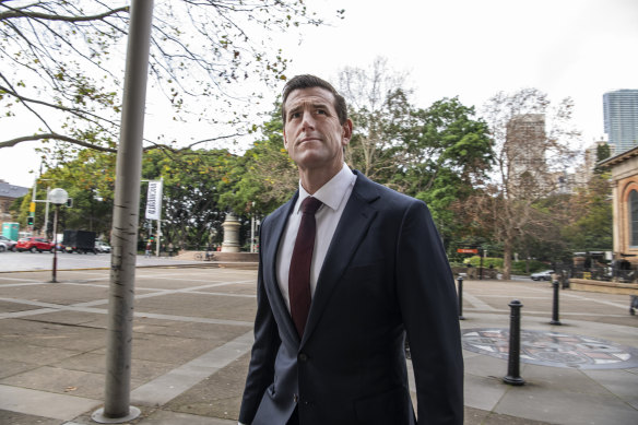 Ben Roberts-Smith outside the Federal Court in Sydney on Tuesday.