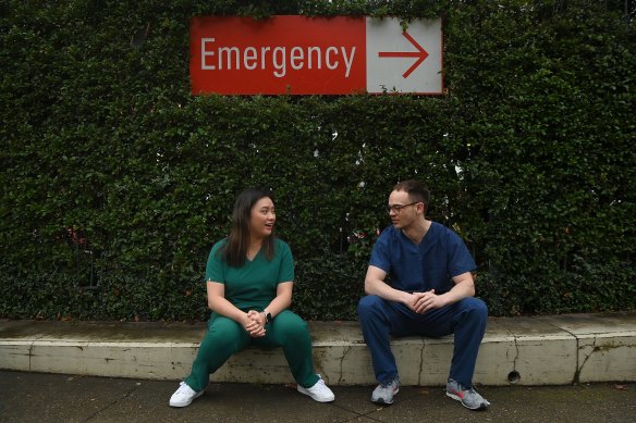 Yvonne Nguyen and Tom Morrison, two of the ASMOF doctors in training involved in negotiations with NSW Health.